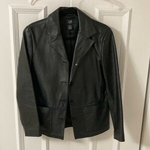 Gap Genuine, leather suit, blazer